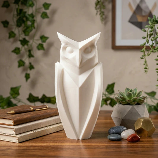 Hibou low poly - Sculpture décorative