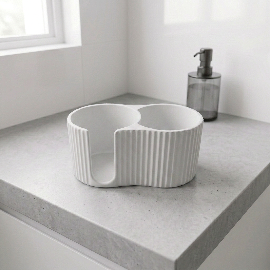 Rangement coton et coton-tiges - Organiseur salle de bain
