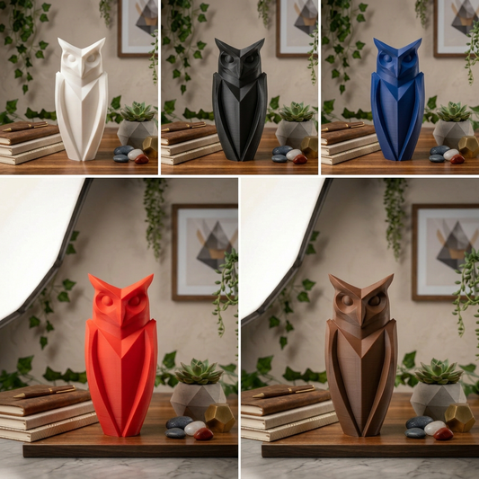 Hibou low poly - Sculpture décorative