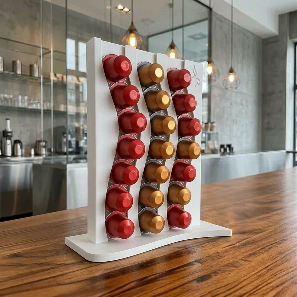 Porte-capsules café - Rangement design vertical