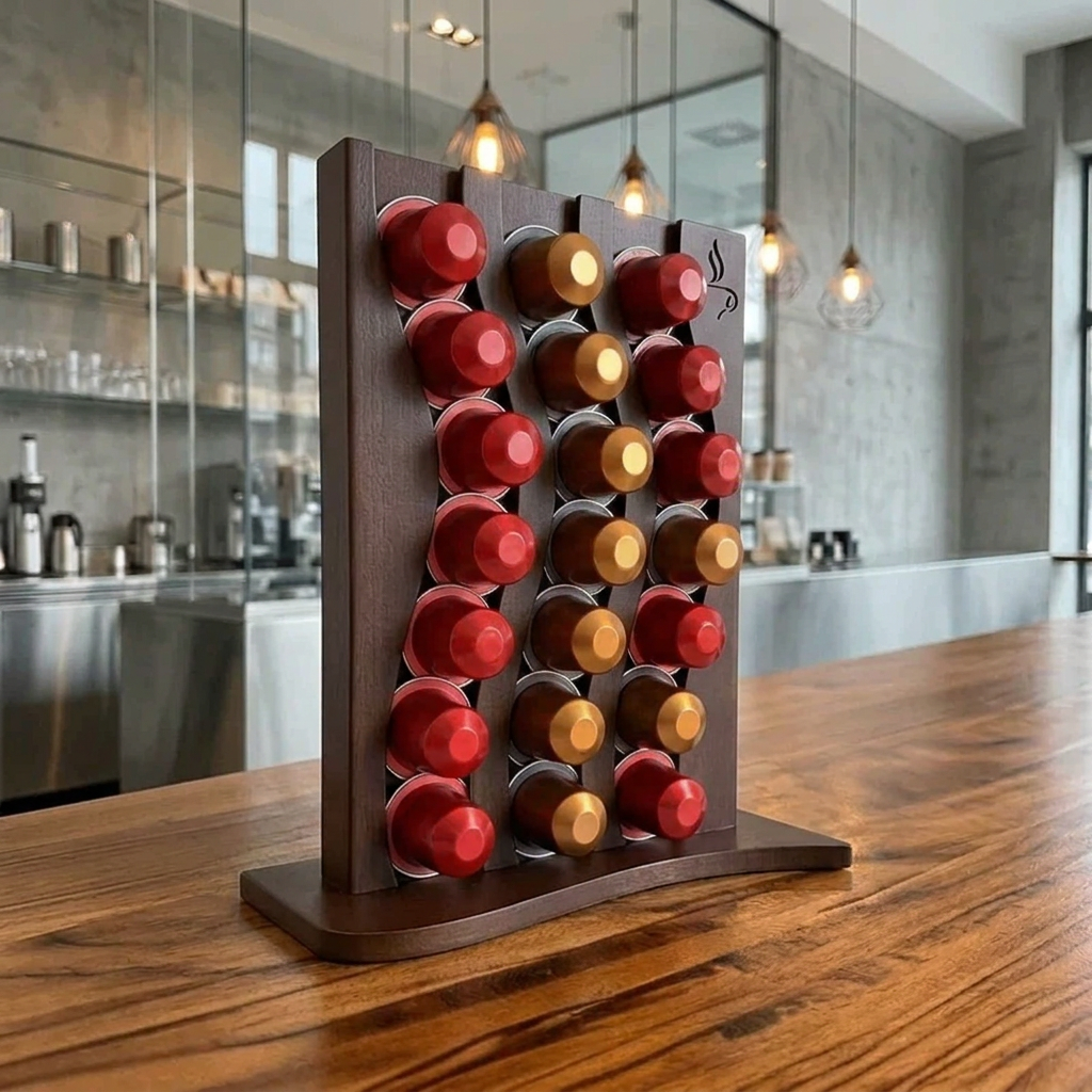 Porte-capsules café - Rangement design vertical