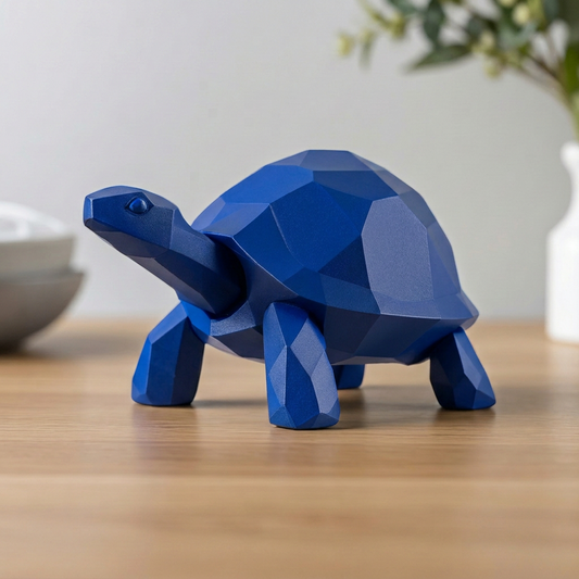Tortue low poly - Sculpture décorative géométrique