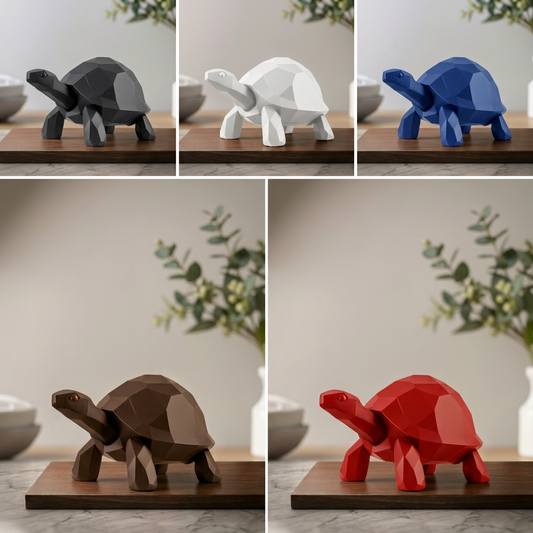 Tortue low poly - Sculpture décorative géométrique